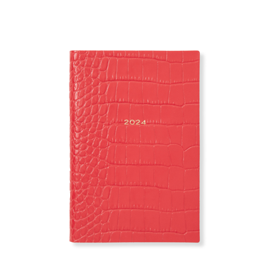 Shop Smythson 2024 New Chelsea Weekly Diary In Mara In Red