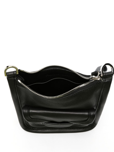 Shop Pierre Hardy Alpha Day Leather Shoulder Bag In Black