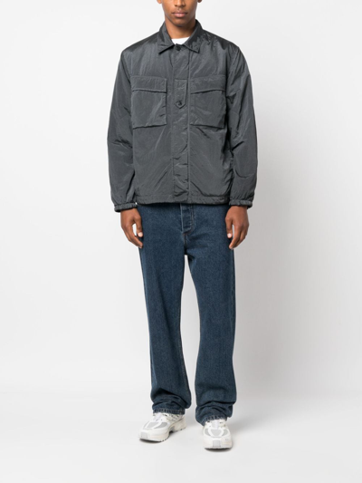 Stone Island Lightweight Shirt Jacket In Grey