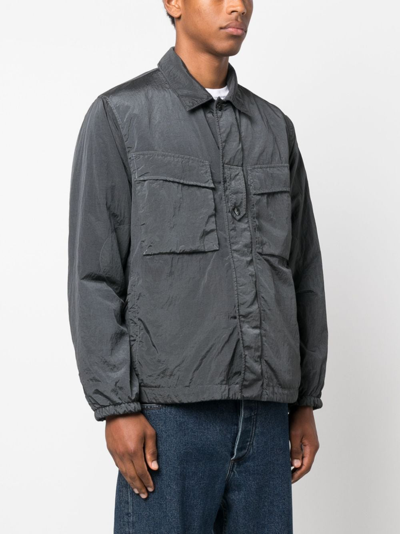 Stone Island Lightweight Shirt Jacket In Grey