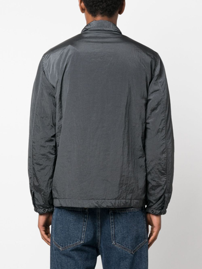Stone Island Lightweight Shirt Jacket In Grey