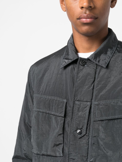 Stone Island Lightweight Shirt Jacket In Grey