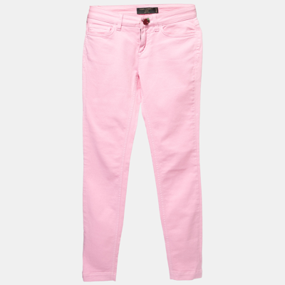 Pre-owned Dolce & Gabbana Pink Denim Pretty Jeans Xs Waist 26"