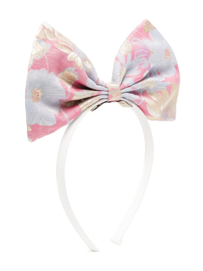Shop Hucklebones London Giant Bow Hair Band In White
