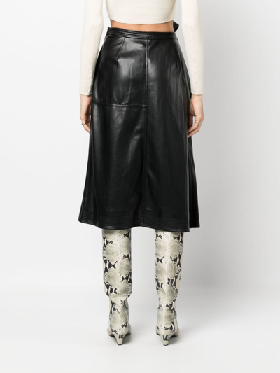 Simkhai Pleat-detail High-waist Skirt In Black