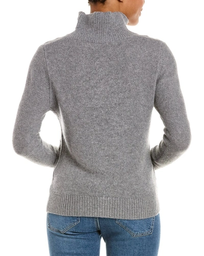 Shop Kier + J Cableknit Cashmere Pullover Sweater In Grey
