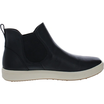Ecco Womens Leather Ankle Chelsea Boots In Black