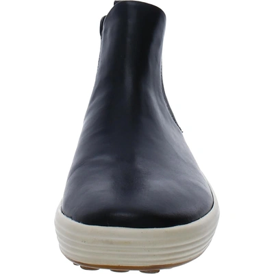 Ecco Womens Leather Ankle Chelsea Boots In Black