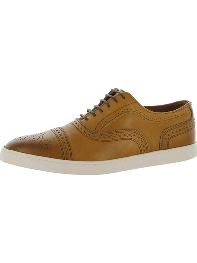 Shop Allen Edmonds Strand Mens Leather Oxford Athletic And Training Shoes In Brown