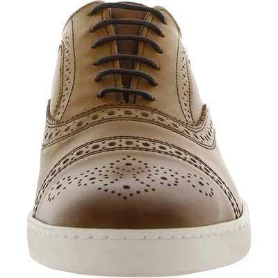 Shop Allen Edmonds Strand Mens Leather Oxford Athletic And Training Shoes In Brown