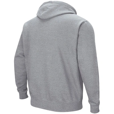 Shop Colosseum Heathered Gray Ecu Pirates Arch And Logo Pullover Hoodie In Heather Gray