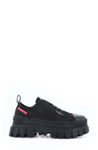 Shop Palladium Revolt Lo Tx Platform Sneaker In Black/ Black
