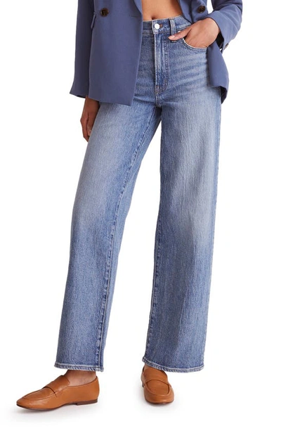 Shop Madewell The Perfect Vintage Wide Leg Jeans In Heathcote Wash