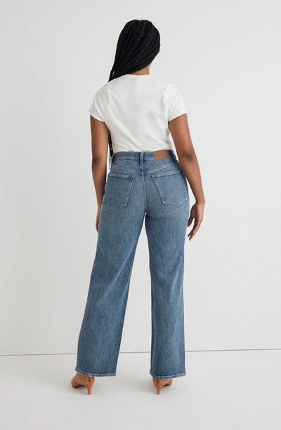 Shop Madewell The Perfect Vintage Wide Leg Jeans In Heathcote Wash
