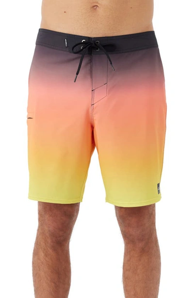 Shop O'neill Hyperfreak Heat Fade Board Shorts In Coral