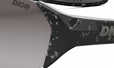 Shop Dior ‘bay M1u Shield Sunglasses In Black/ Gradient Smoke