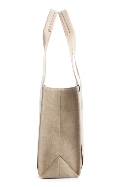 Chloé Women Medium Woody Tote Bag In Linen In Cement Pink