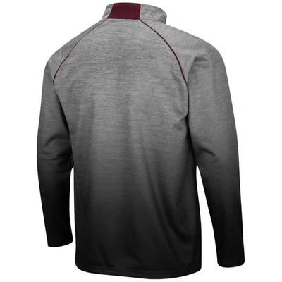 Shop Colosseum Heathered Gray Mississippi State Bulldogs Sitwell Raglan Quarter-zip Jacket In Heather Gray