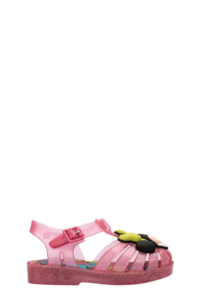 Shop Melissa X Disney® Mickey & Minnie Possession Fisherman Sandals In Pink Glitt