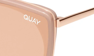 Shop Quay Flat Out 60mm Cat Eye Sunglasses In Fawn/ Fawn