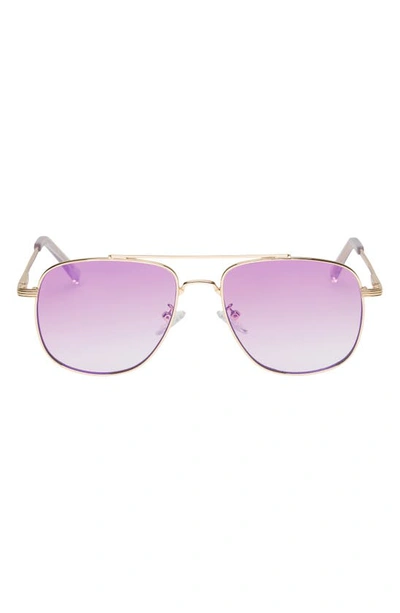 Shop Le Specs The Charmer Aviator Sunglasses In Bright Gold