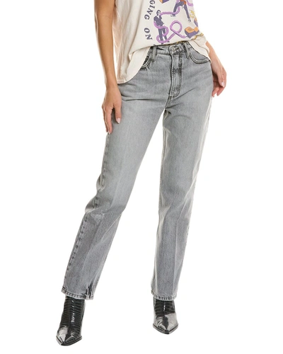 Shop Frame Le High 'n' Tight Everwood Straight Jean In Grey