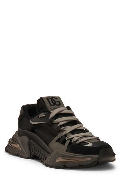 Shop Dolce & Gabbana Airmaster Low Top Sneaker In Black/ Grey