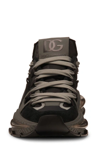 Shop Dolce & Gabbana Airmaster Low Top Sneaker In Black/ Grey