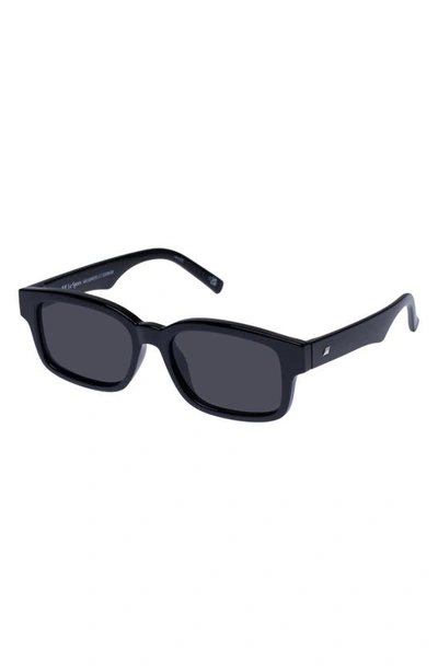 Shop Le Specs Recarmito Rectangular Sunglasses In Black