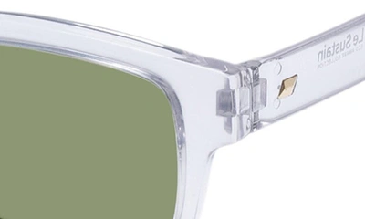 Shop Le Specs Recarmito Rectangular Sunglasses In Crystal Clear