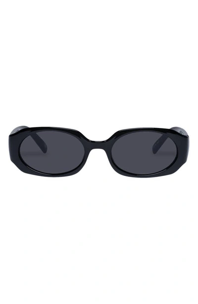Shop Le Specs Shebang Rectangular Sunglasses In Black