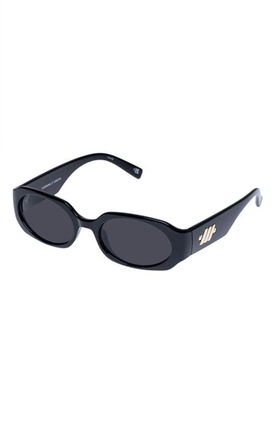 Le Specs Shebang Rectangular Sunglasses In Black