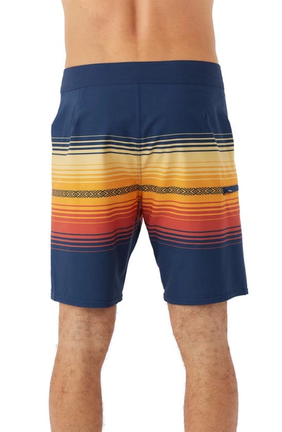 Shop O'neill Hyperfreak Heat Stripe Board Shorts In Navy