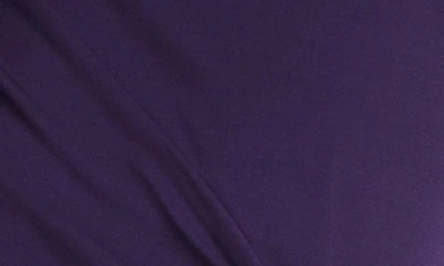 Halston Giovanna Twist-front Cap-sleeve Jersey Gown In Aubergine