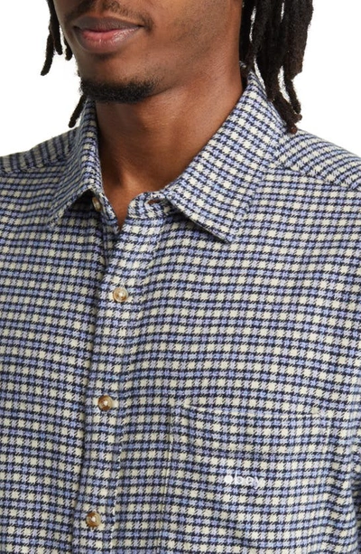 Shop Obey Lenny Check Flannel Button-up Shirt In Unbleached Multi