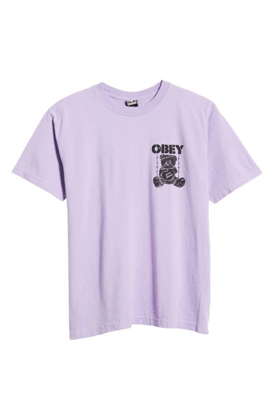 Shop Obey Love Hurts Graphic T-shirt In Digital Lavender