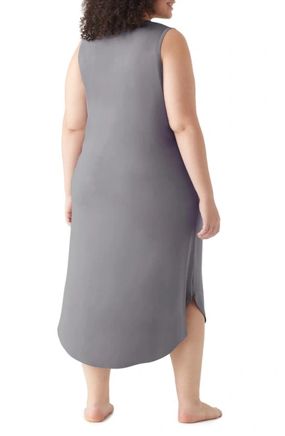 Shop True & Co. Any Wear Sleeveless T-shirt Dress In Silver Mist