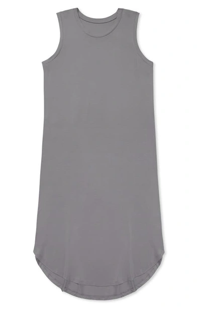 Shop True & Co. Any Wear Sleeveless T-shirt Dress In Silver Mist
