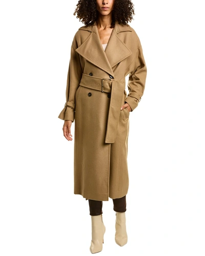 Shop Iro Kealia Wool-blend Coat In Brown