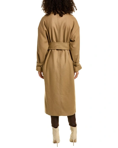 Shop Iro Kealia Wool-blend Coat In Brown