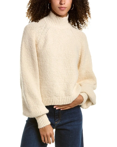 Shop Maje Alpaca-blend Sweater In White