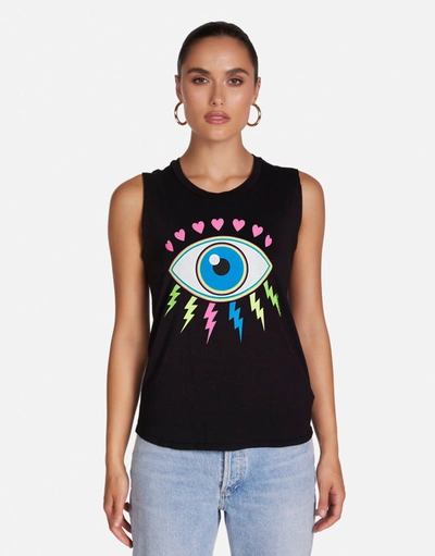 Shop Lauren Moshi X Kel X Neon Lightning Eye In Black
