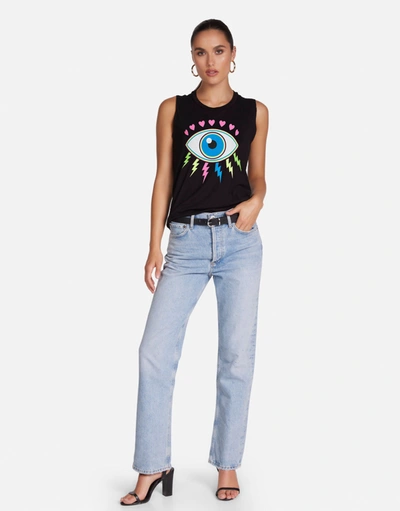 Lauren Moshi X Kel X Neon Lightning Eye In Black