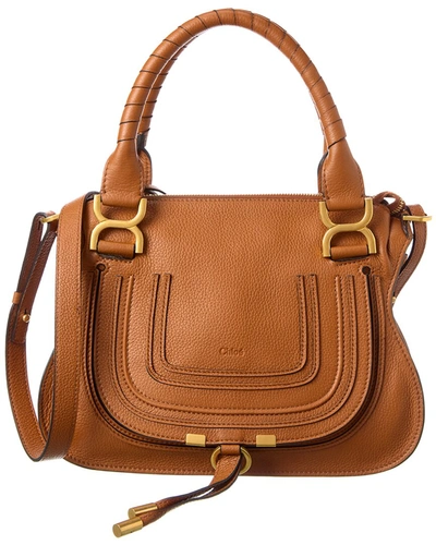 Shop Chloé Marcie Small Leather Satchel In Multi