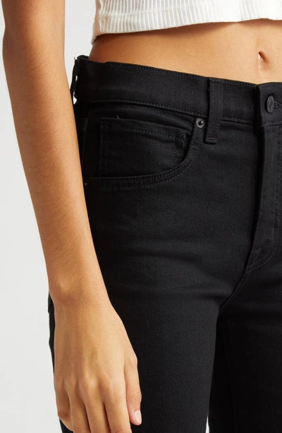 Nili Lotan Celia High Waist Bootcut Jeans In Distressed Black