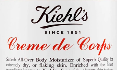 Kiehl's Since 1851 Crème De Corps Refillable Hydrating Body Lotion With Squalane 33.8 oz/ 1 L In Bottle