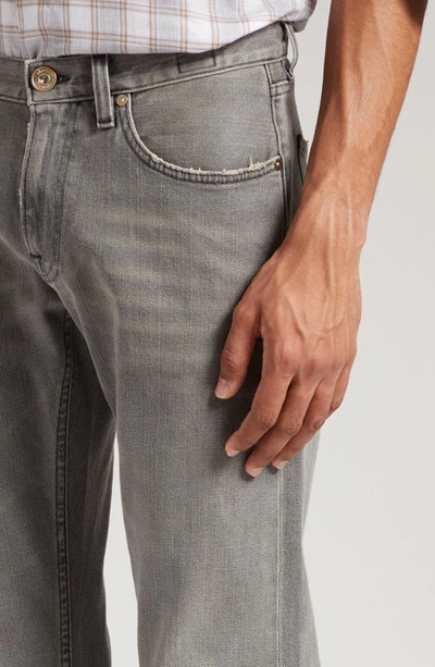 Shop Eleventy Five-pocket Stretch Denim Pants In Medium Grey