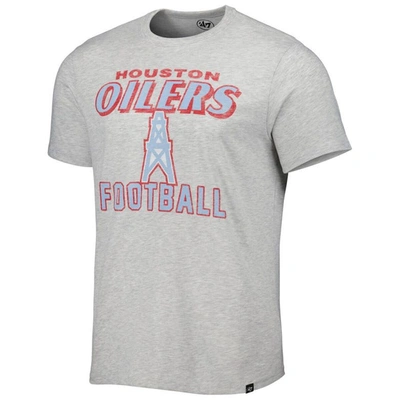 Shop 47 ' Heathered Gray Houston Oilers Dozer Franklin Lightweight T-shirt