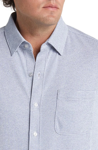 Shop Tommy Bahama San Lucio Houndstooth Button-up Shirt In Dockside Blue