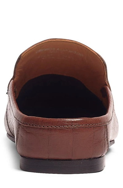 Carlos Santana Cronos Alli Croc Embossed Mule In Brown